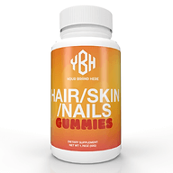Private label hair, skin and nails gummies with custom packaging for your brand.